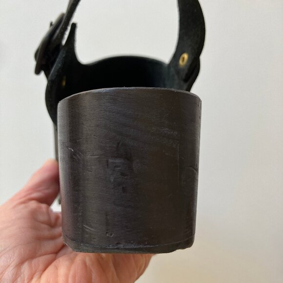 Bryr Daphne Monochrome in Black Clogs (wooden heel) - Picture 3 of 6